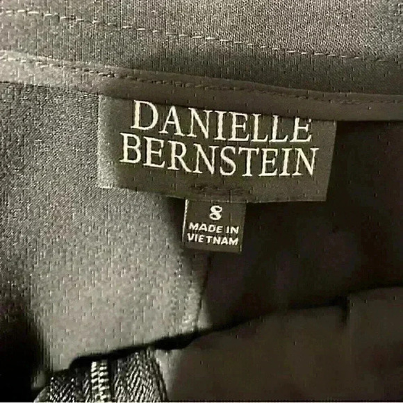 Danielle Bernstein Pants Women’s 8 Black Ring Zip  NWT - Picture 7 of 8